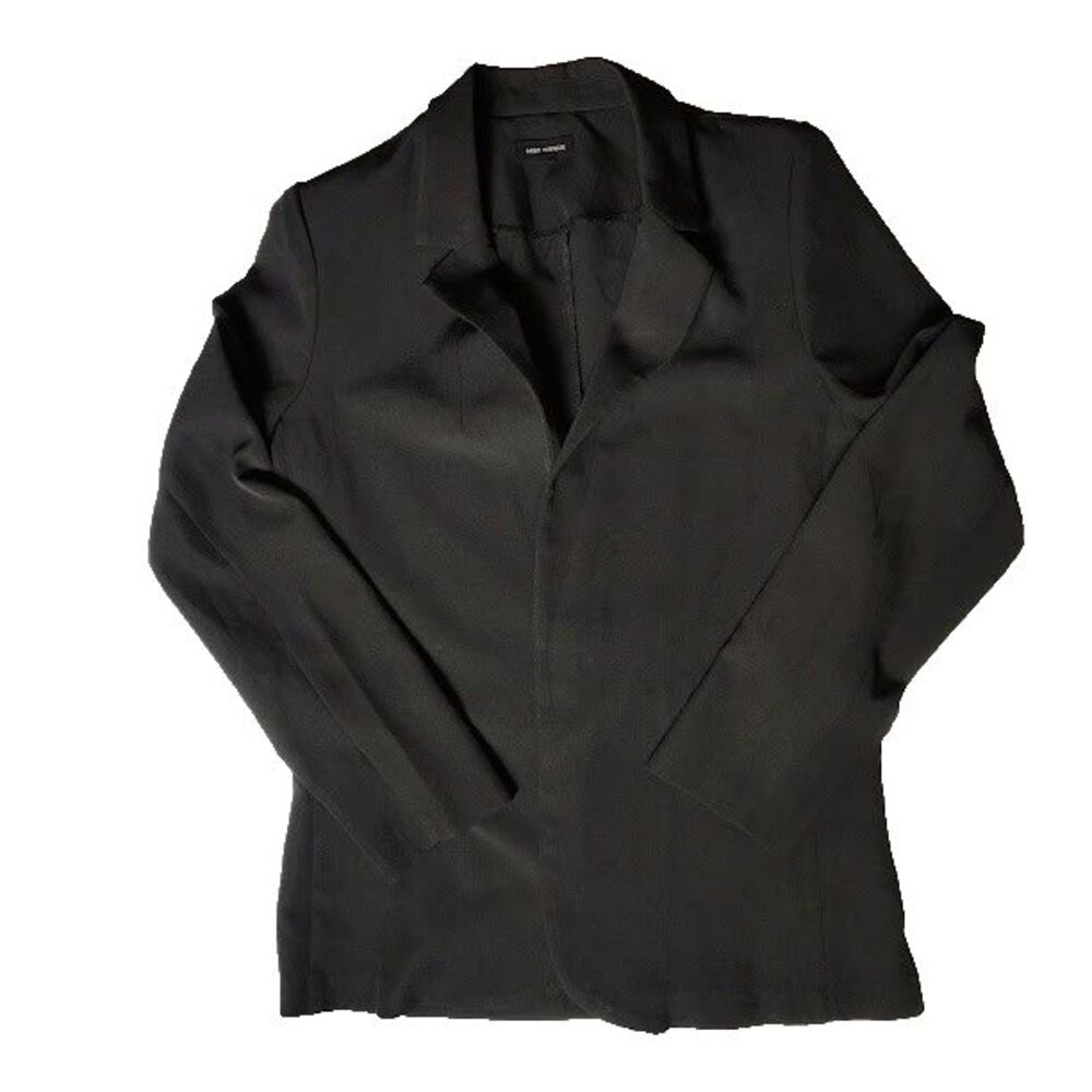 Womens Miss Avenue Black Blazer M Lightweight Polyester Spandex Elastano